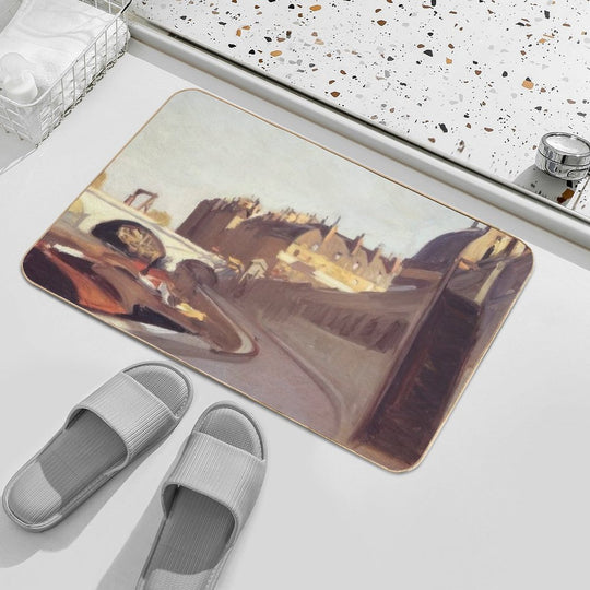 Le Quai Des Grands Augustins   1909 by Edward Hopper  Dirt-Trapping Bath Mat