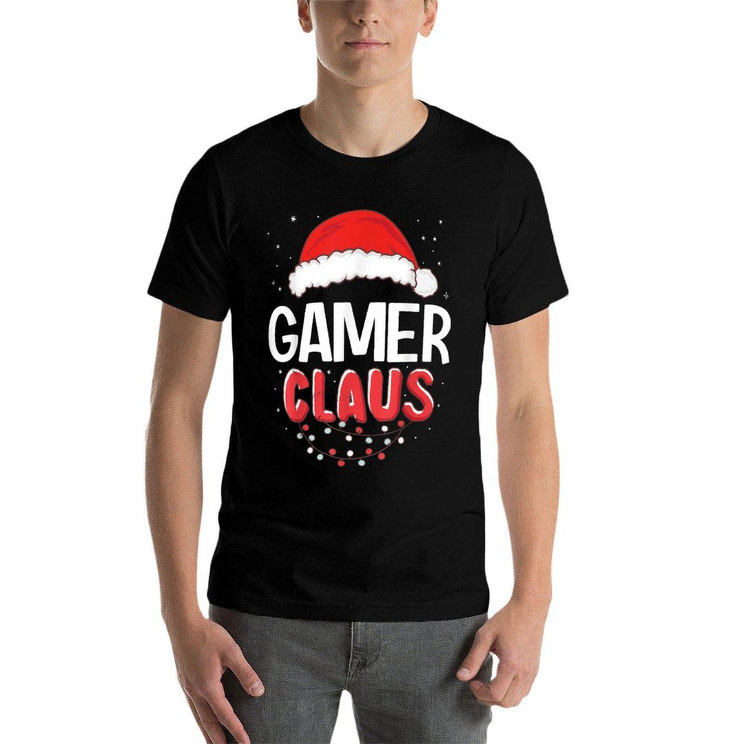 Gamer Santa Claus Christmas Matching Costume  Graphic-printed T-Shirt