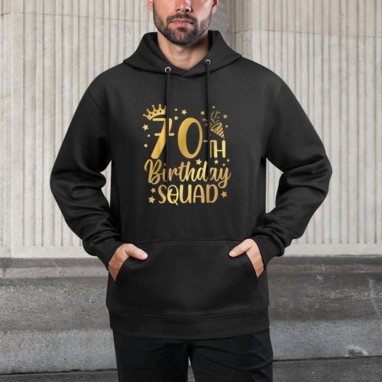 70th Birthday Squad 70 Years Old Birthday Party Group Women Medium-Weight Fabric Hoodie