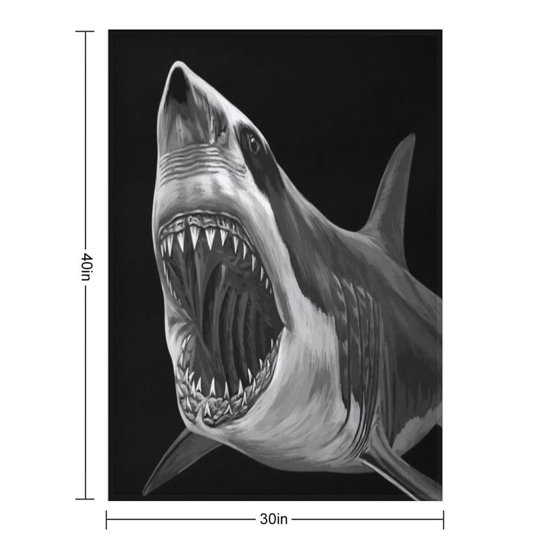 Great White Shark Premium Throw Blanket