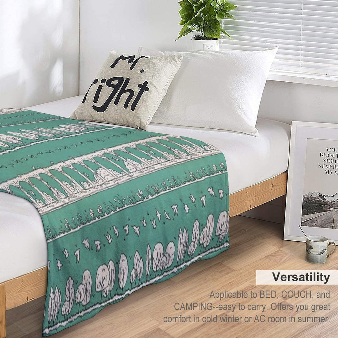 Castles And Colonnades — Turquoise Eco-conscious Throw Blanket