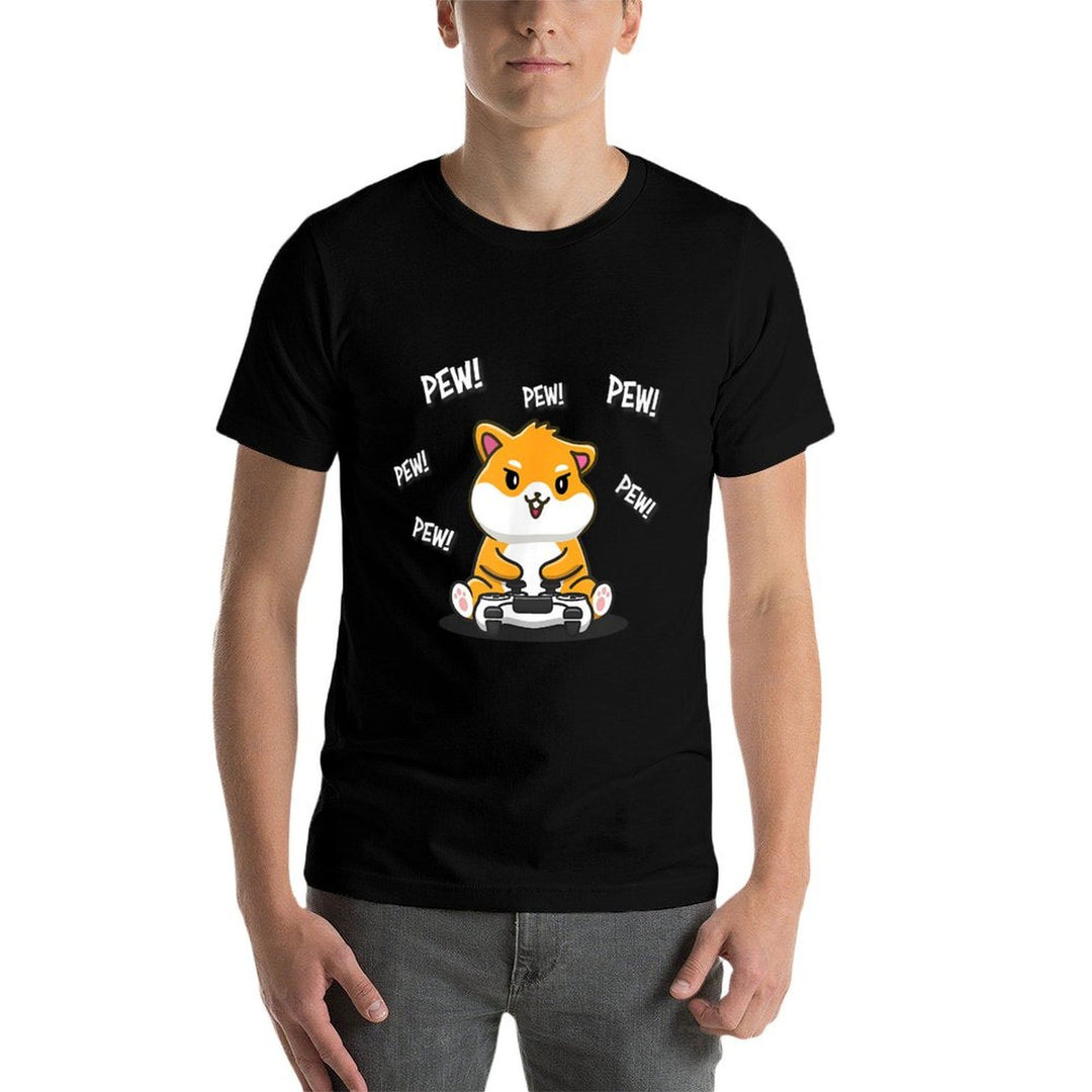 Funny Kawaii Kids Video Gamer Pew Meme Hamster Lover  Cotton T-Shirt