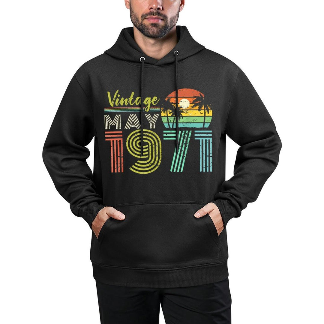 50th Birthday Vintage May 1971 Fifty Years Old Durable Construction Hoodie