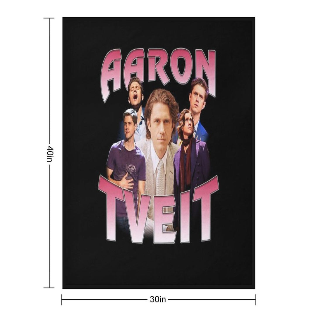 Aaron Tveit Retro Machine-washable Throw Blanket
