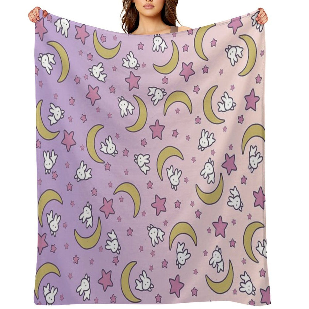 Sailor Moon - Usagi's Print Moon Bunny Blanket Wrinkle-free Throw Blanket