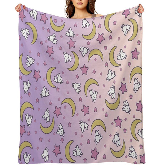 Sailor Moon - Usagi's Print Moon Bunny Blanket Wrinkle-free Throw Blanket
