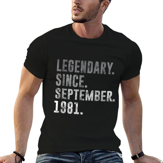 Legendary Since September 1981 44th Birthday Vintage 1981  Eco-friendly Material T-Shirt