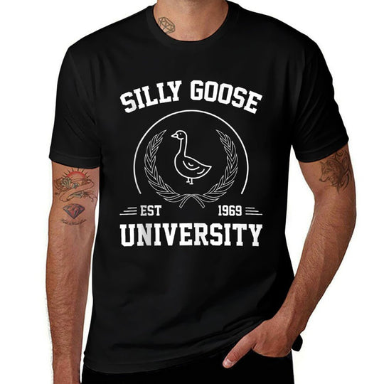 Silly Goose University Mens Womens Silly Goose Meme Costume  Slim-fit Cut T-Shirt