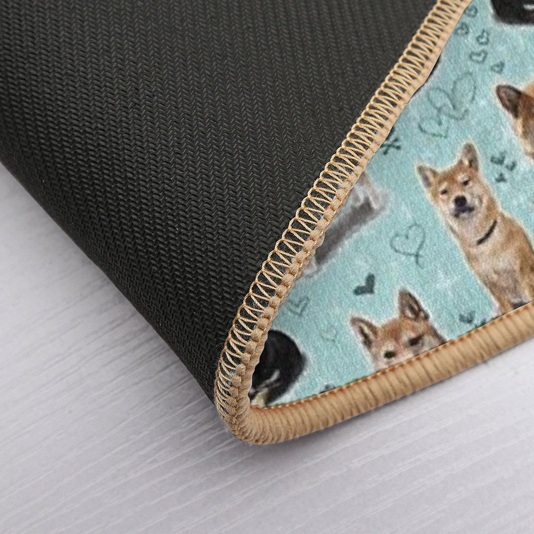 Shiba Inu  Slip-Resistant Bath Mat