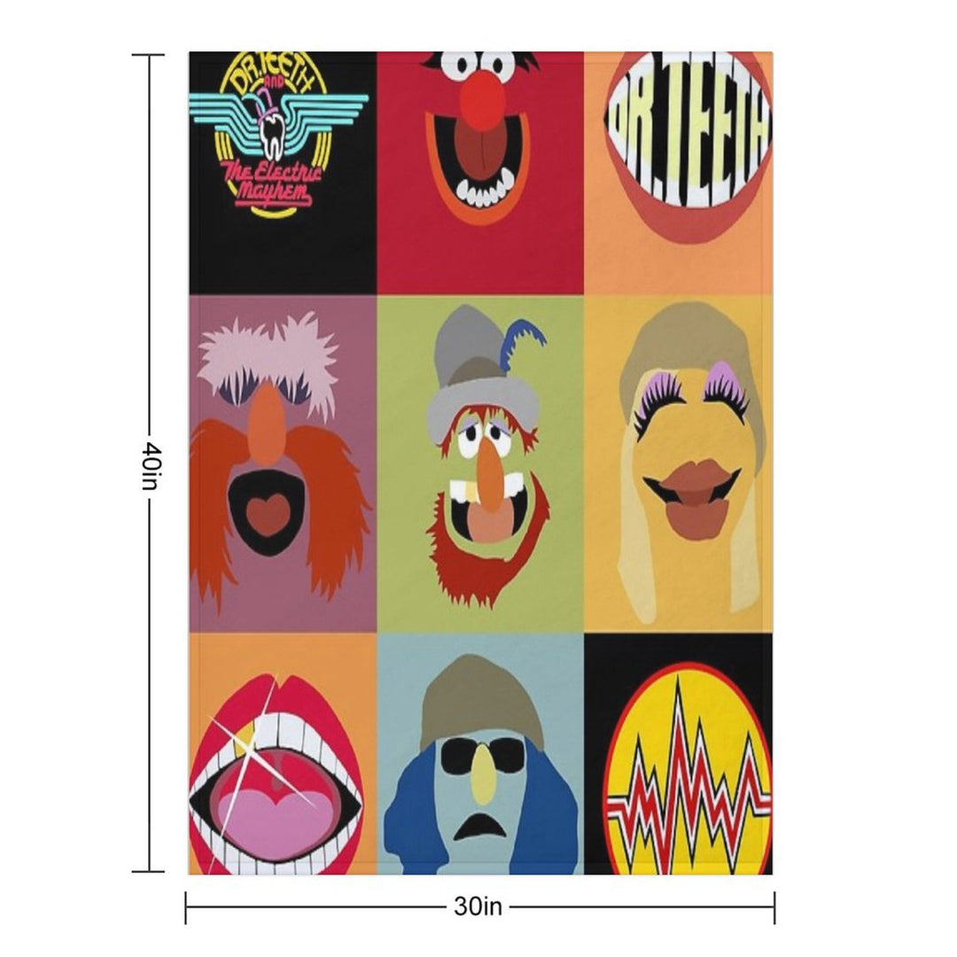 Dr. Teeth And The Electric Mayhem Travel-friendly Throw Blanket
