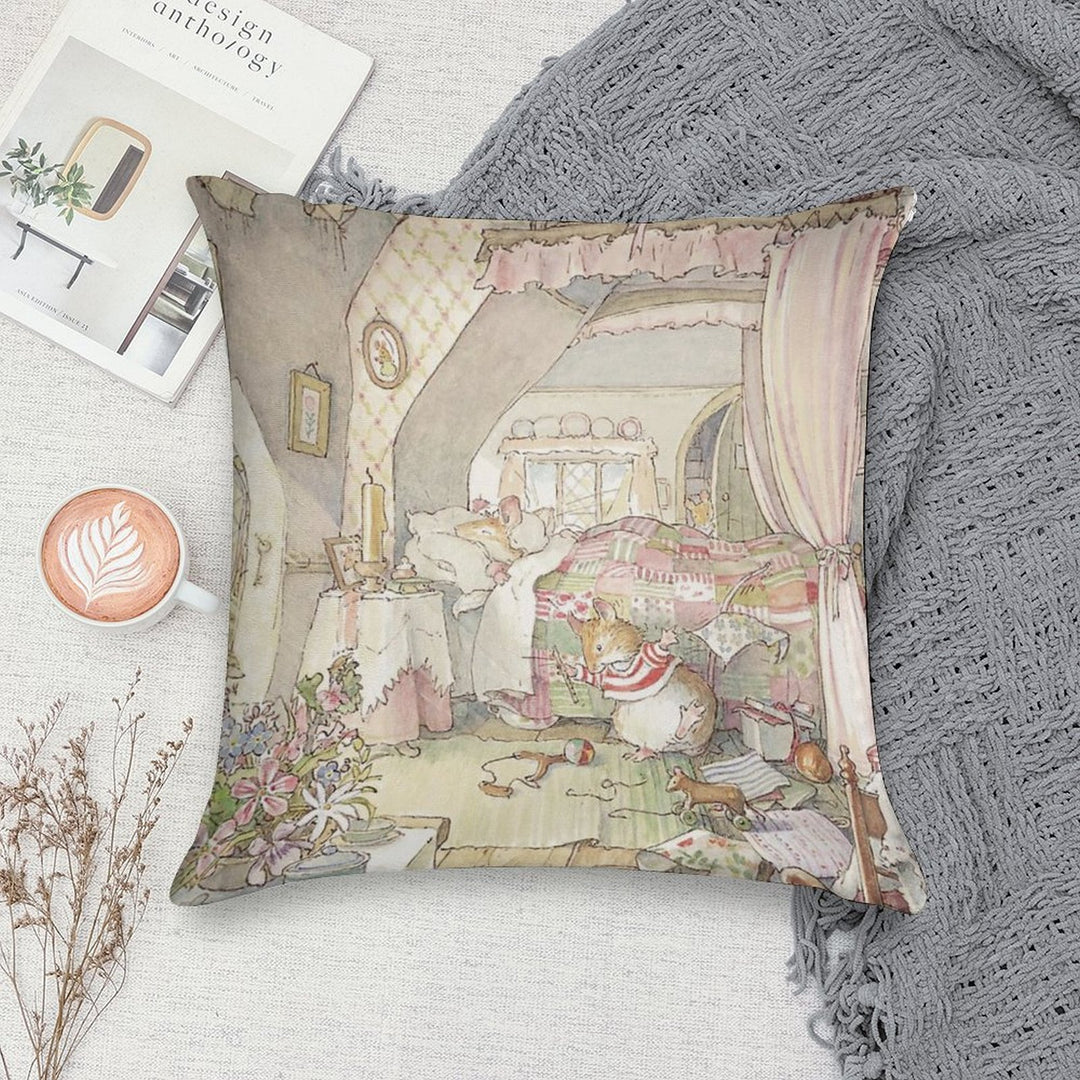 Wilfred's Birthday Morning Soft Short Plush Fabric Throw Pillow