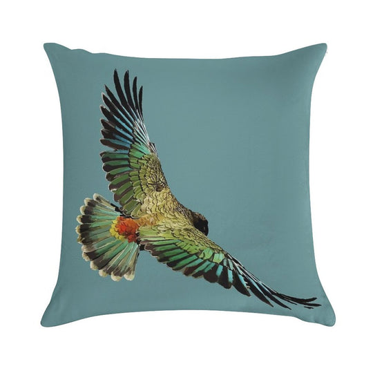 New Zealand Kea Soft Reinforced Edging Throw Pillow