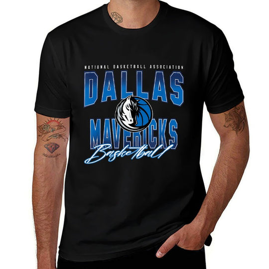 Dallas Mavericks Official NBA Modern Classic Fit Black, Small  Wrinkle-resistant T-Shirt