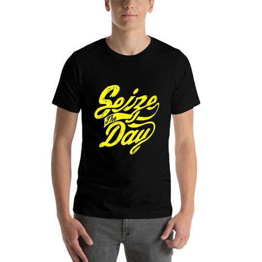Seize The Day Typography T-shirt  Oversized Silhouette T-Shirt