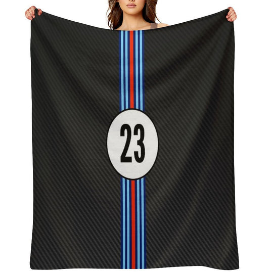 Racing Stripes Carbon Background 23 Velvety-soft Throw Blanket
