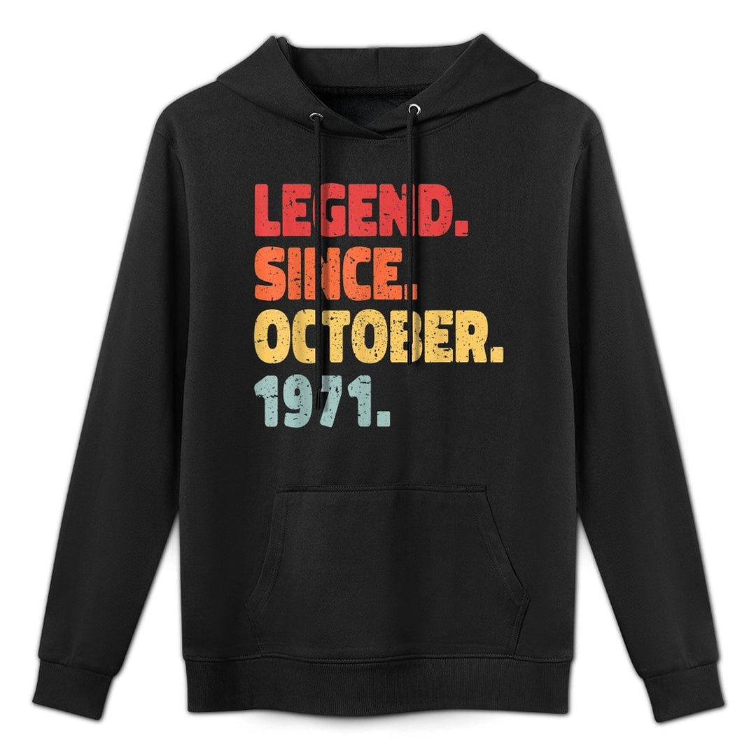 Legend Born October 1971. 50th Birthday Gift for 50 Years Casual Wear Hoodie