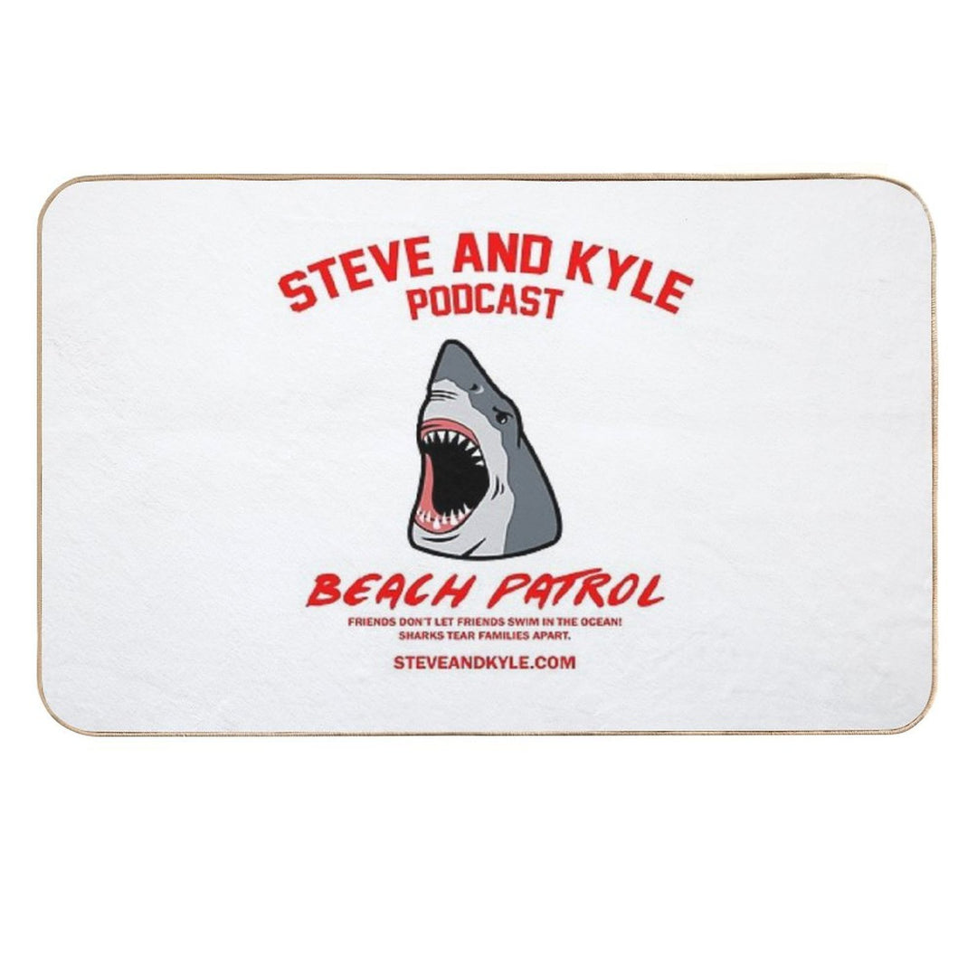 Steve And Kyle Shark Awareness  Slip-Resistant Bath Mat