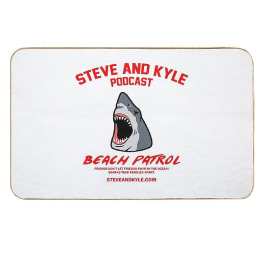 Steve And Kyle Shark Awareness  Slip-Resistant Bath Mat