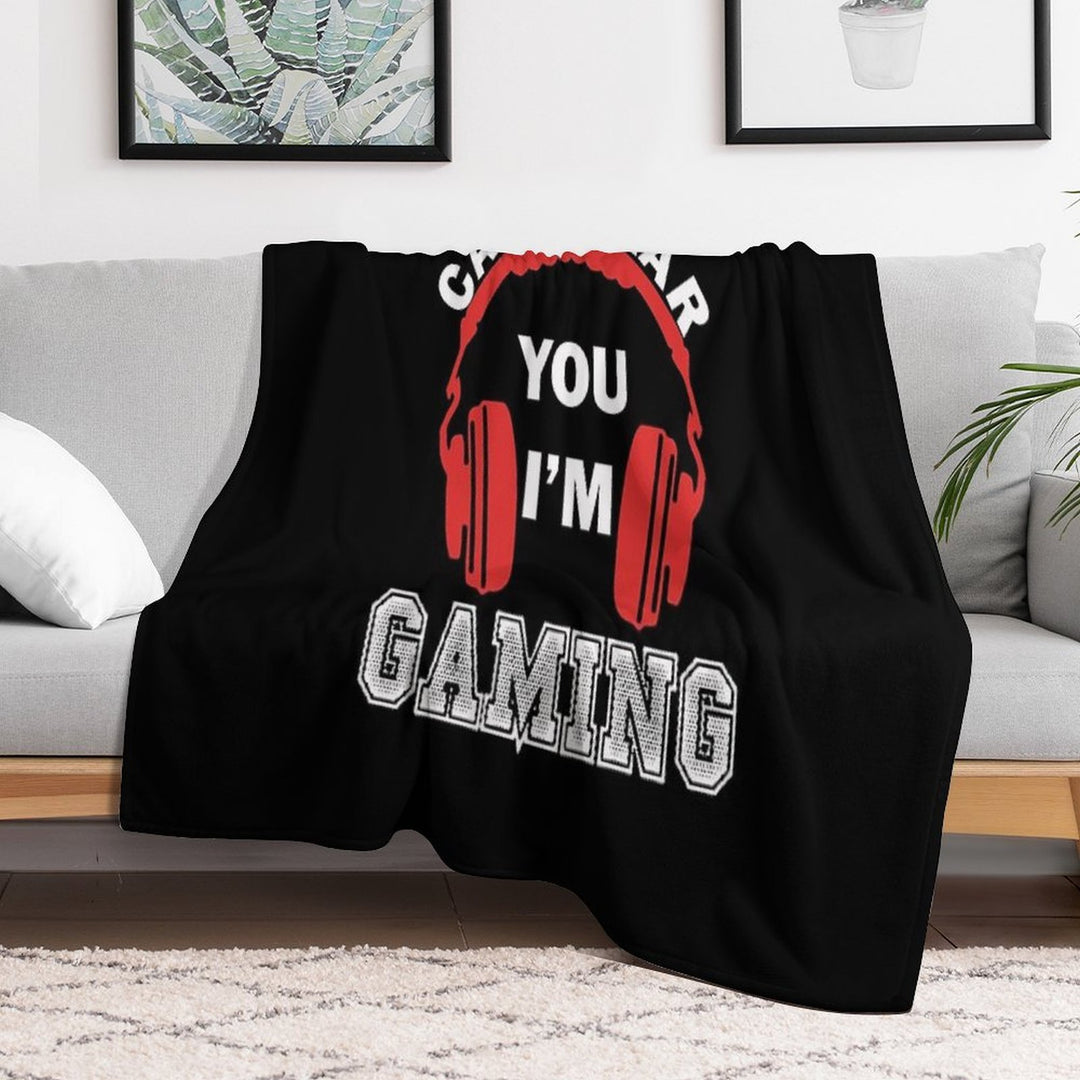 Video Gaming Gift Gamer Headset  Design Eco-conscious Throw Blanket