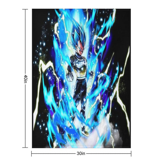 Vegeta ( Super Saiyan Blue ) Plush Throw Blanket