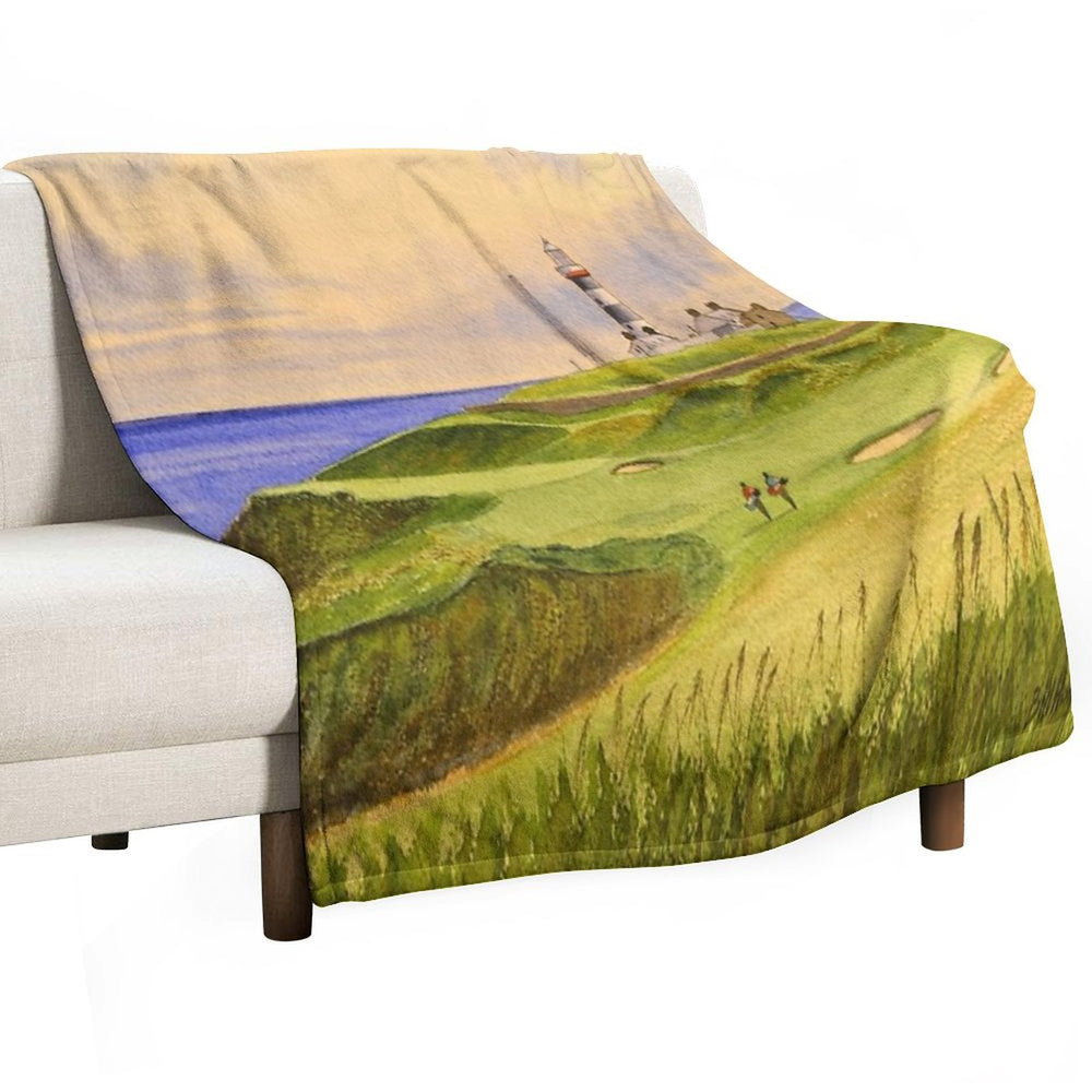 Old Head Golf Course Ireland Hole 4 Quick-dry Throw Blanket