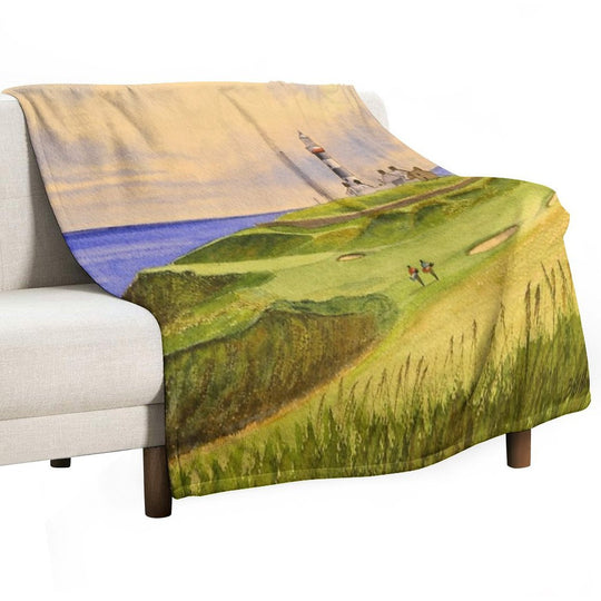 Old Head Golf Course Ireland Hole 4 Quick-dry Throw Blanket