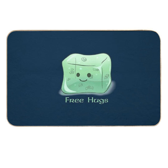 Gelatinous Cube Free Hugs  Dirt-Trapping Bath Mat