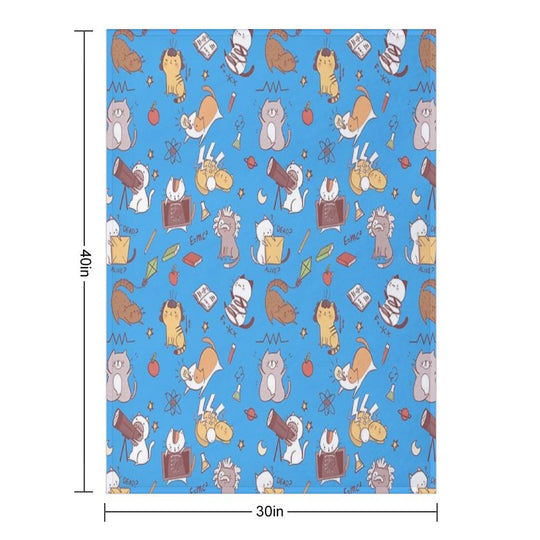 Science Kittens Anti-pilling Throw Blanket