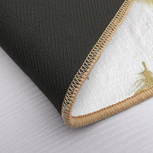 Gold Glitter Feathers  Slip-Resistant Bath Mat