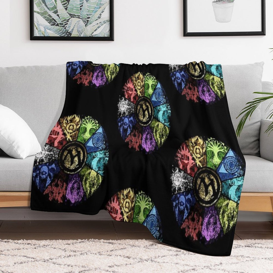 MTG  Faded Guild Wheel Sustainable Throw Blanket