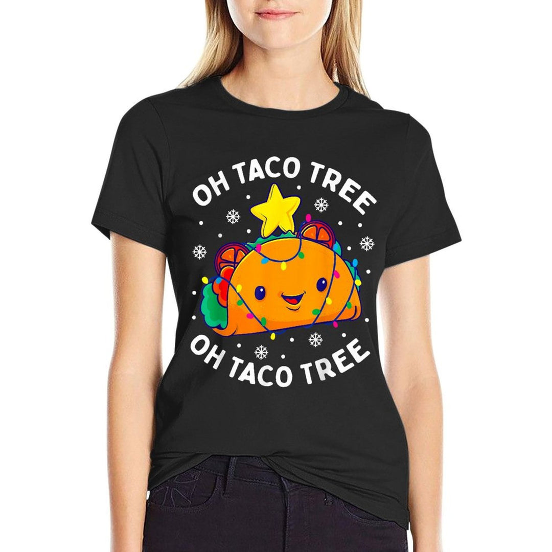 Oh Taco Tree Christmas Cute Xmas Mexican Food Lover Gift  Fade-proof Color T-Shirt