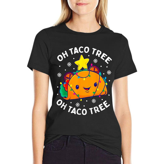 Oh Taco Tree Christmas Cute Xmas Mexican Food Lover Gift  Fade-proof Color T-Shirt