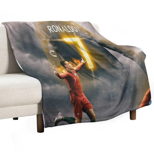 Aesthetic Ronaldo Poster Gift-ready Throw Blanket