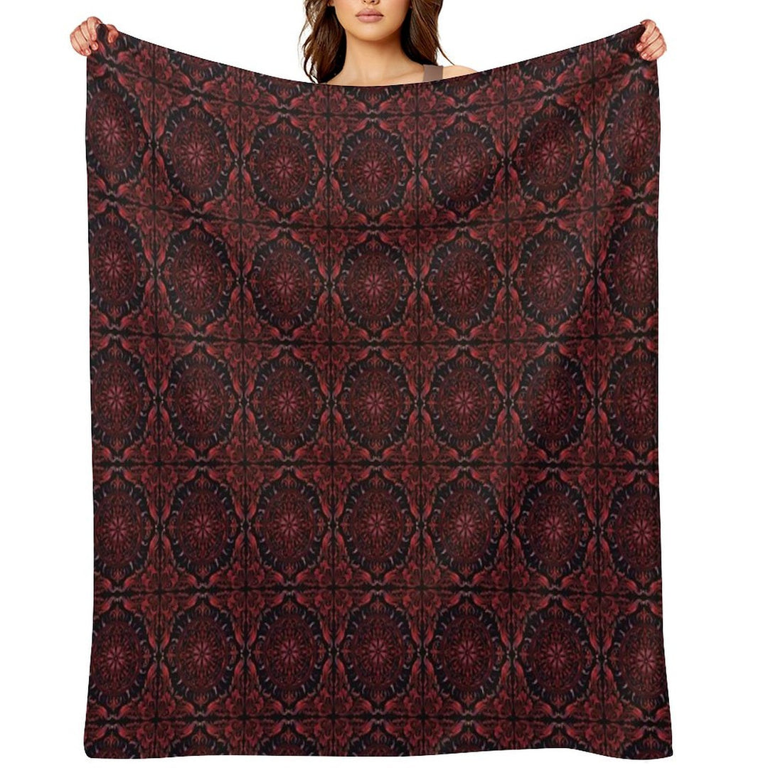 Gothic Vampire Pattern Versatility Throw Blanket