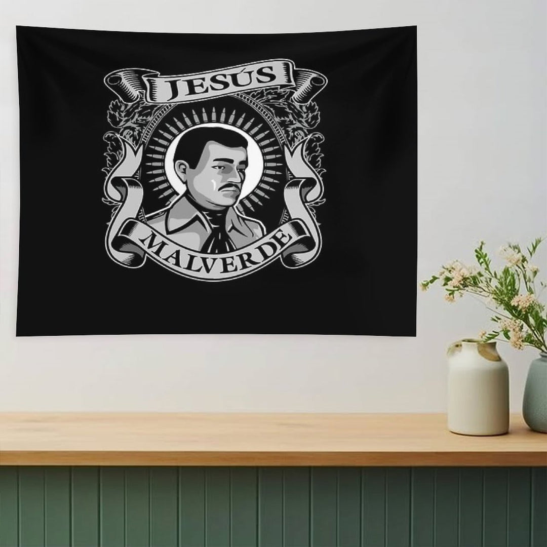Jesus Malverde Mexican Hero Angel Of The Poor Tapestry