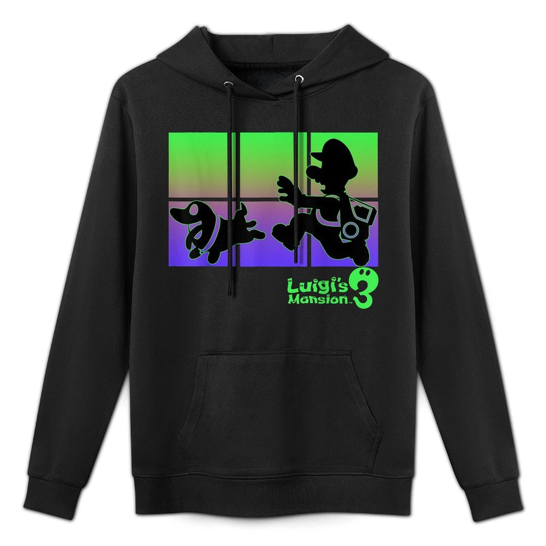 Luigi's Mansion 3 Luigi And Polterpup Silhouette Layering Staple Hoodie