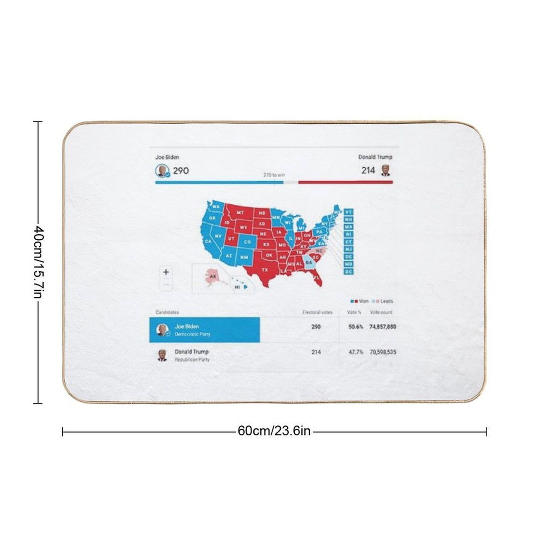 2020 United States Election Results BidenTrump  Multi-Purpose Bath Mat