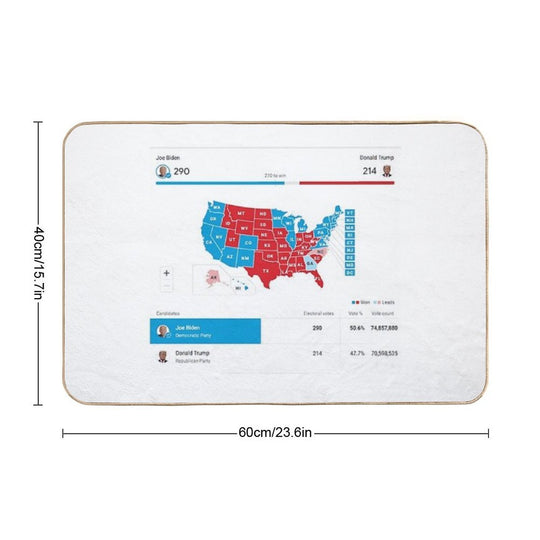2020 United States Election Results BidenTrump  Multi-Purpose Bath Mat