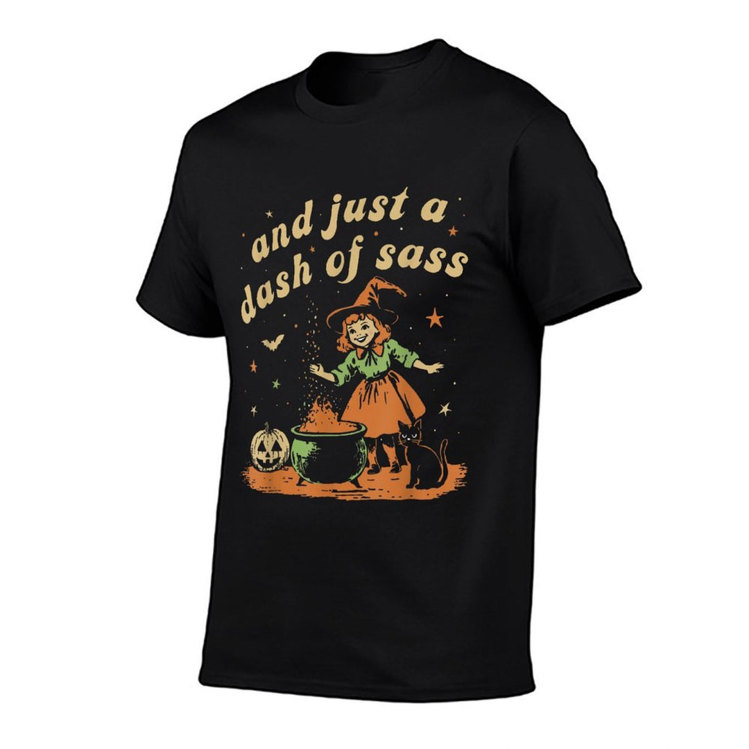 Vintage Funny And Just A Dash Of Sass Dark Humor Halloween  Classic T-Shirt