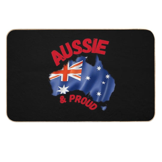 Aussie & Proud Flag - Patriotic Australian  Multi-Purpose Bath Mat