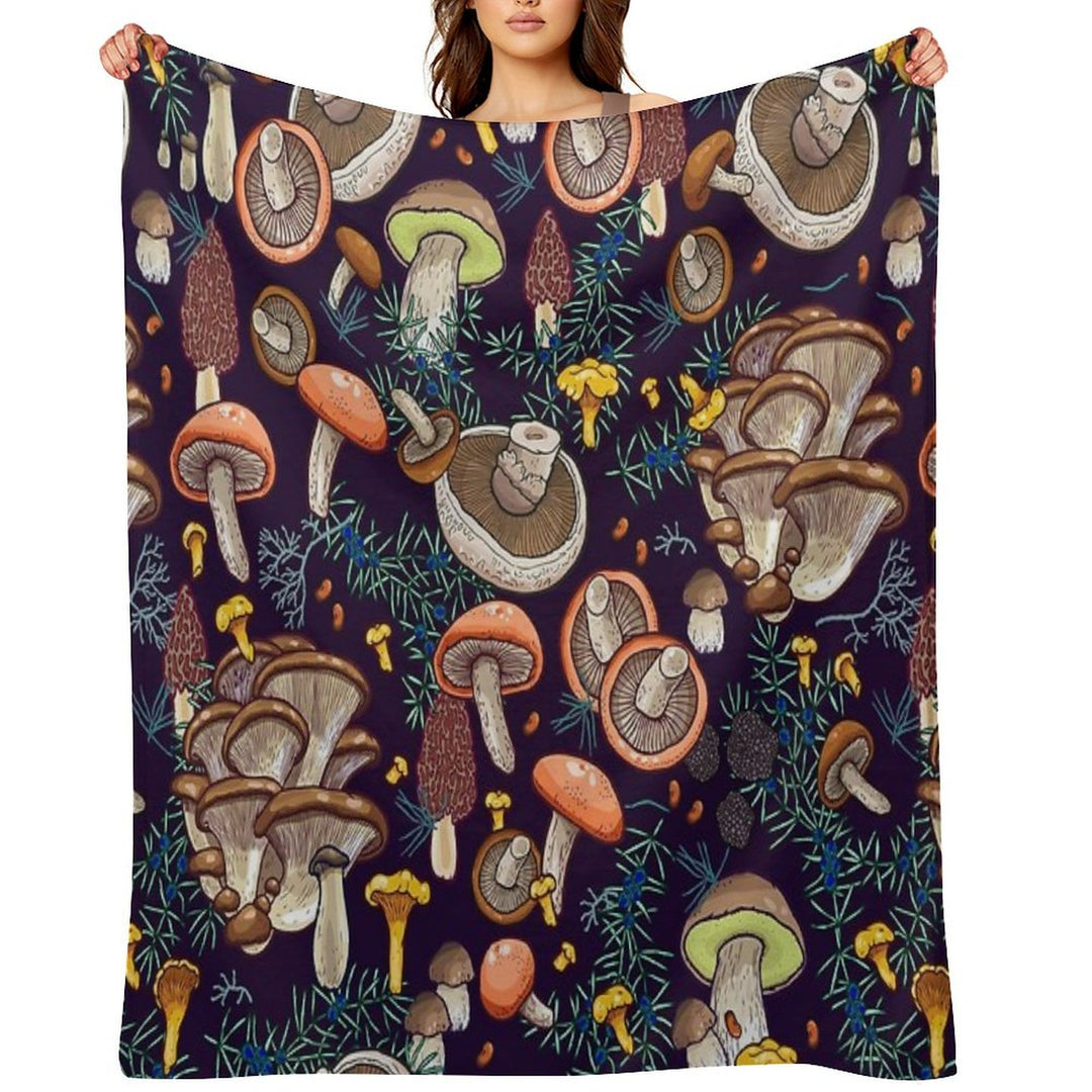 Dark Dream Forest Eco-conscious Throw Blanket