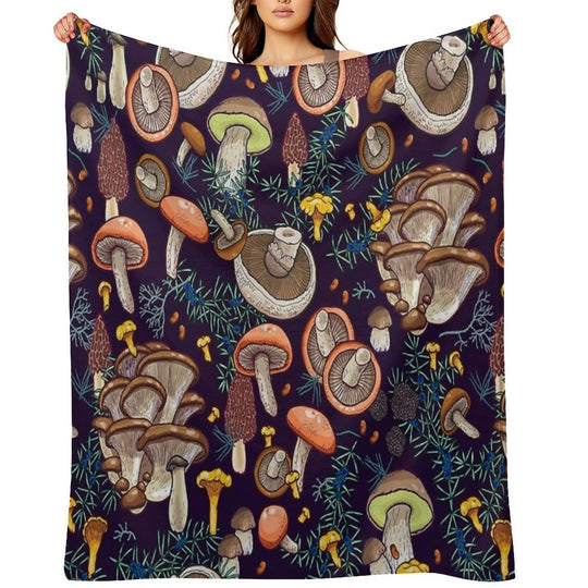 Dark Dream Forest Eco-conscious Throw Blanket