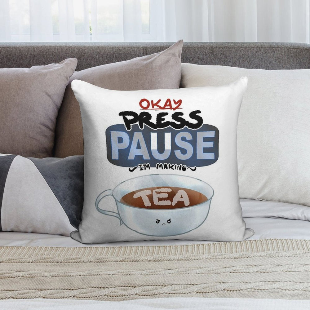 Ragequit Tea Break Soft Hidden Zipper Throw Pillow