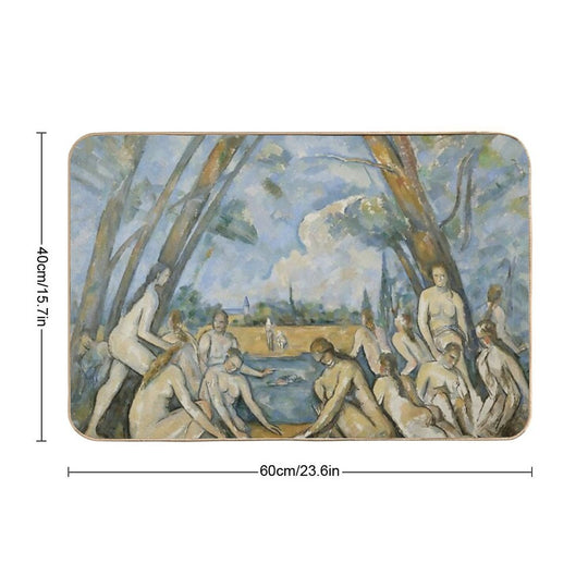 Paul Cézanne - The Large Bathers (Les Grandes Baigneuses) 1905  Fade-Resistant Bath Mat