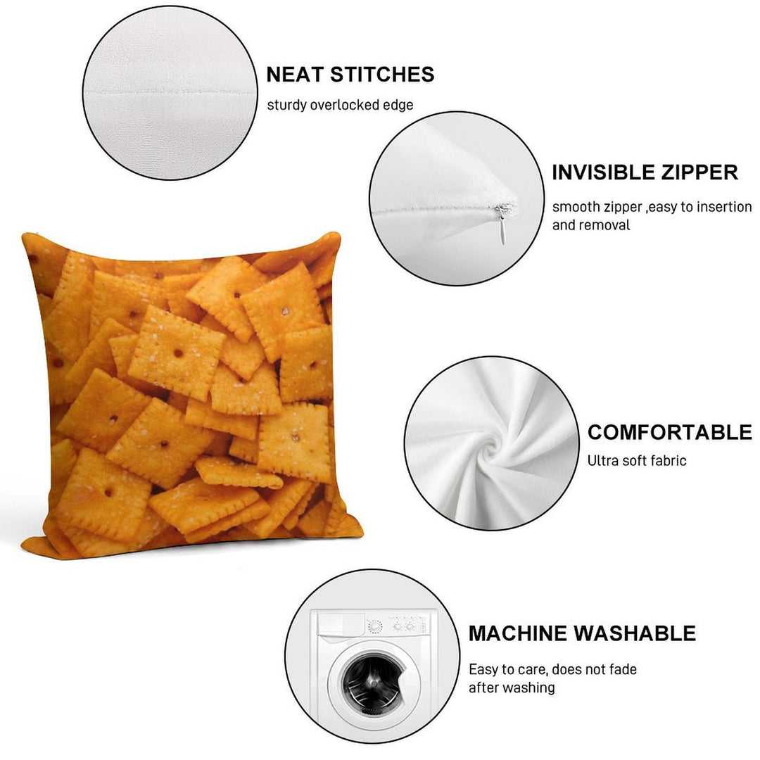 Cheez Its Soft Short Plush Fabric Throw Pillow