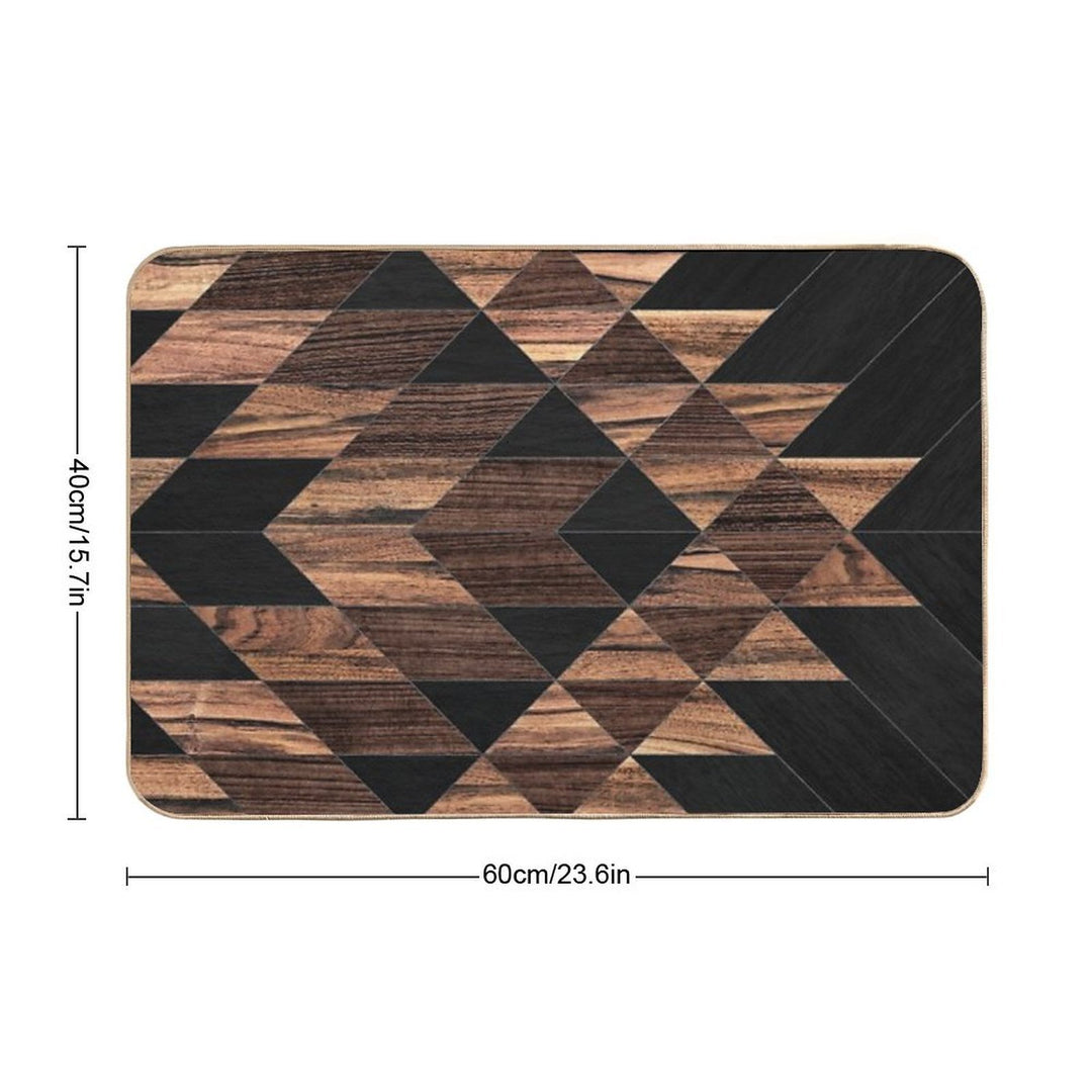 Urban Tribal Pattern No.11 - Aztec - Wood Durable Bath Mat