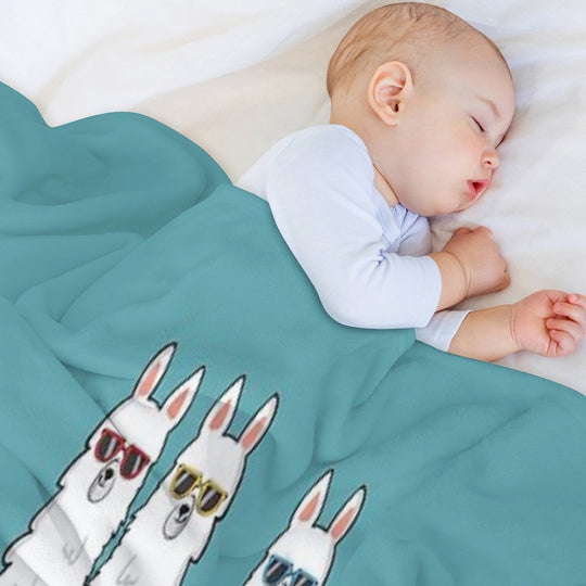 Llama Squad- Funny Cute Llama Gift Plush Throw Blanket