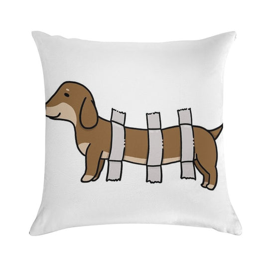 Cute Dachshund Soft Durable Construction Throw Pillow