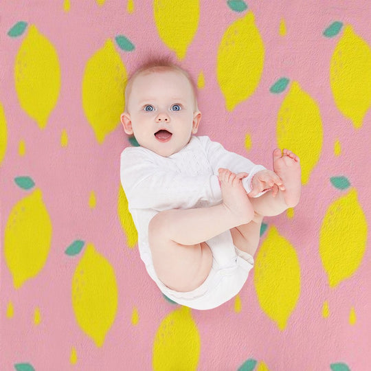 Sweet Lemon Pattern Premium Throw Blanket