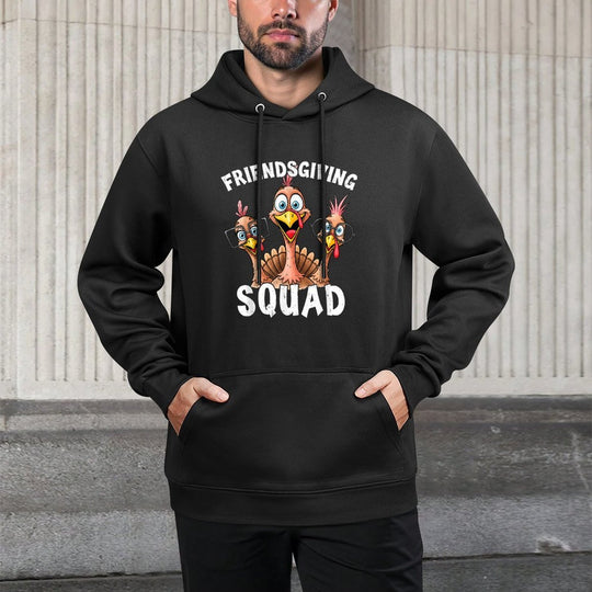 Funny Friendsgiving Turkey Trot Squad Matching Thanksgiving Versatile Streetwear Hoodie